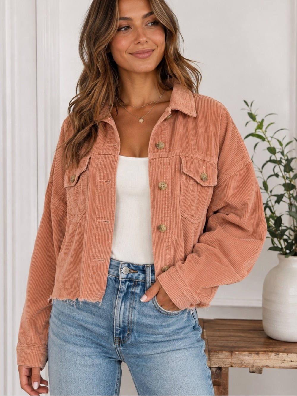 American Eagle Outfitters Dusty
Rose Corduroy Jacket